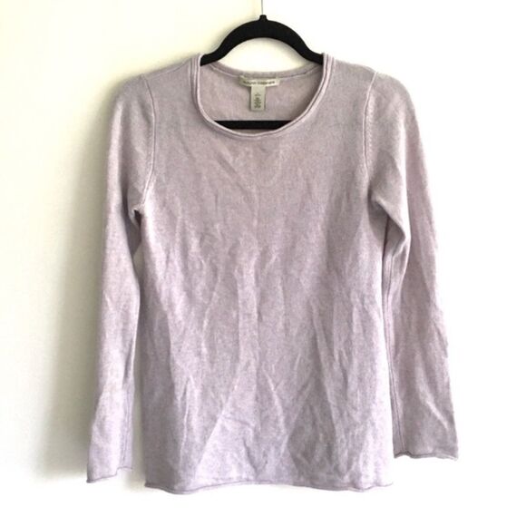 AUTUMN CASHMERE Crew Neck Long Sleeve Sweater Lilac Grey S - Picture 2 of 5